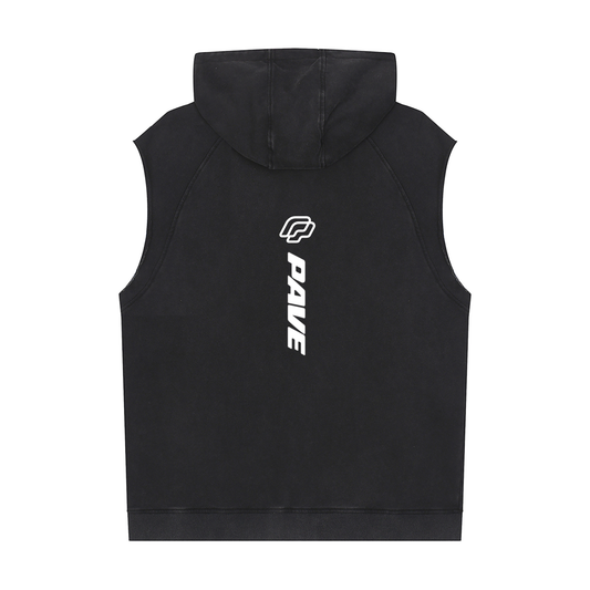 Snow Washed Sleeveless Hoodie