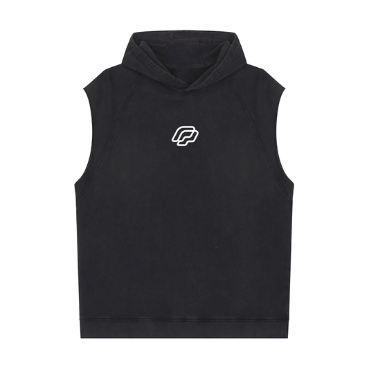 Snow Washed Sleeveless Hoodie