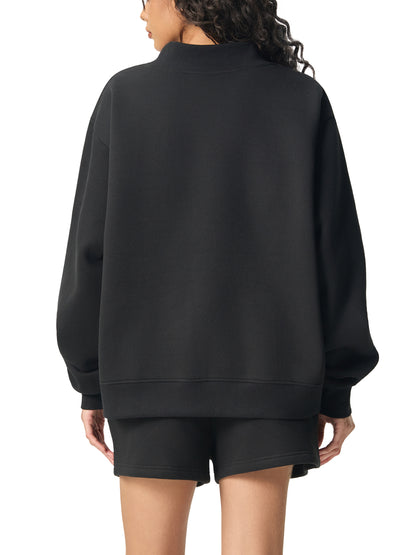Lounge Mock-Neck Crew Sweatshirt